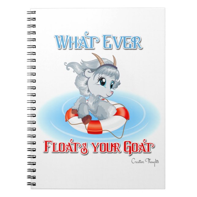 Cuaderno Lo que sea que flote tu cabra (Frente)
