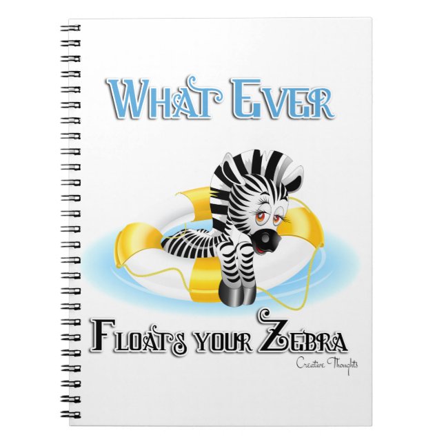 Cuaderno Lo que sea que flote tu cebra 3 (Frente)