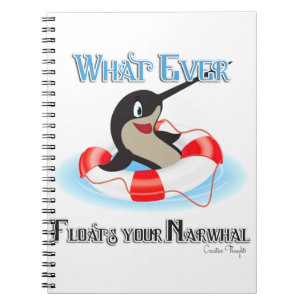 Cuaderno Lo que sea que flote tu Narwhal Meme