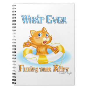 Cuaderno Lo Que Sea Que Te Flote El Gatito