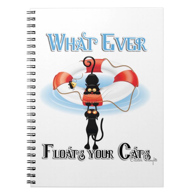 Cuaderno Lo que siempre flota tus gatos 2 (Frente)