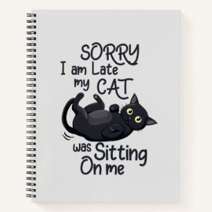 Cuaderno Lo siento, estoy atrasado - Reglas para Gatos!