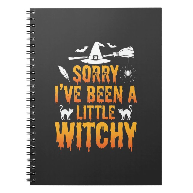 Cuaderno Lo siento, he sido un poco bruja Halloween (Frente)