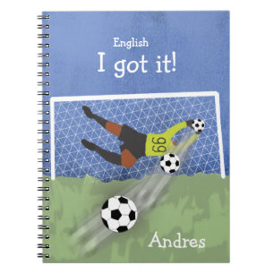 Cuaderno ¡Lo tengo! Inglés de portero de fútbol personaliza