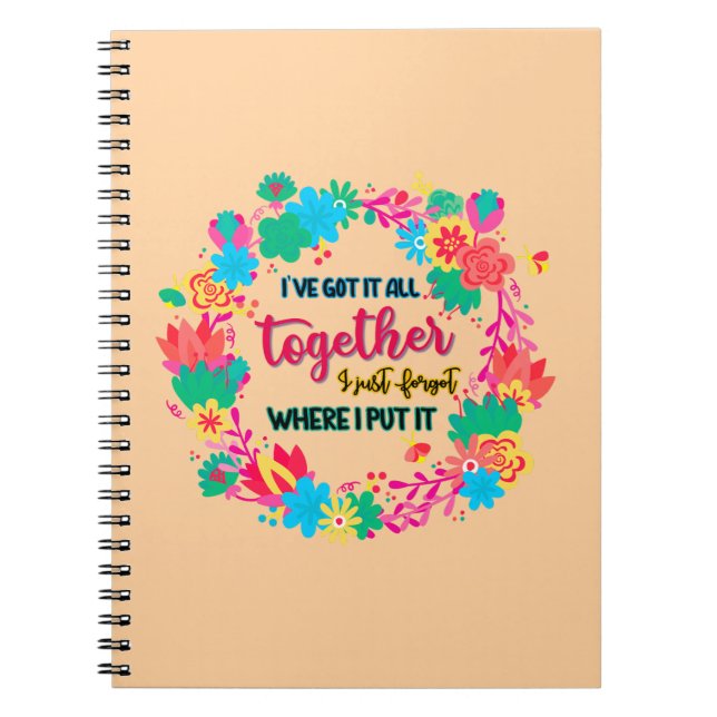 Cuaderno Lo tengo todo, me olvidé de dónde lo puse (Frente)