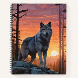 Cuaderno Lobo al Atardecer