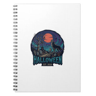 Cuaderno Lobo Aullador de Halloween Est Mano de Zombie de L