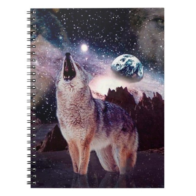 Cuaderno Lobo aullando a través del universo (Frente)