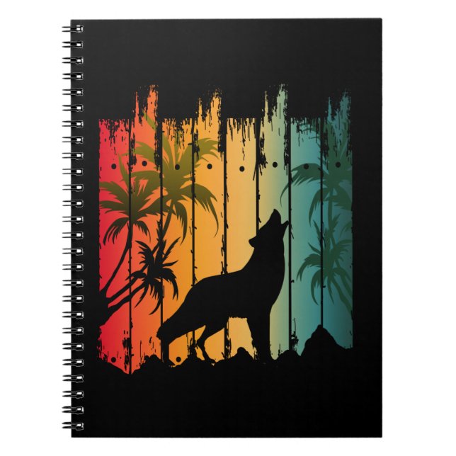CUADERNO LOBO AULLANDO AL ATARDECER (Frente)