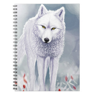 Cuaderno lobo blanco (80 páginas con líneas