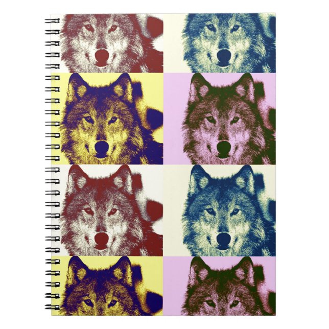 Cuaderno Lobo de arte pop (Frente)