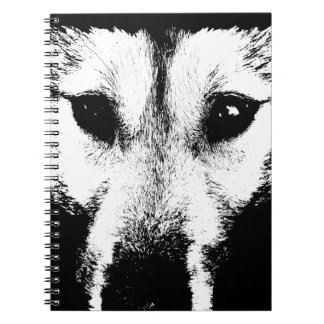 Cuaderno Lobo de papel portátil Husky / Lobo regalos y libr