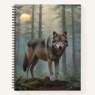 Cuaderno Lobo en el bosque