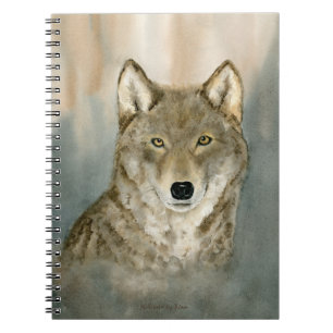 Cuaderno Lobo en la espiral acuática húmeda portátil de fot