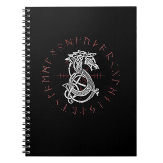 Cuaderno Lobo Fenrir De Odin Celtic Norse Runes Molestos