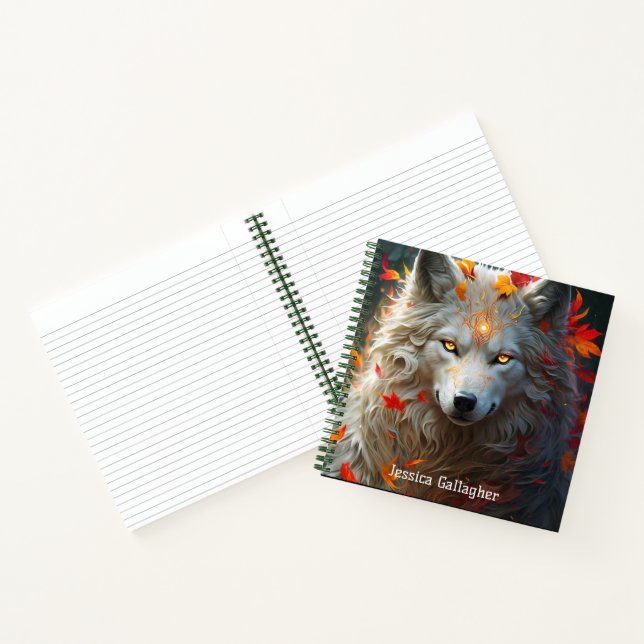 Cuaderno Lobo mágico blanco (Interior)