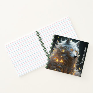 Cuaderno Lobo mágico blanco