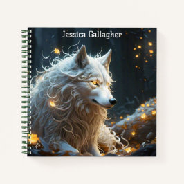 Cuaderno Lobo mágico blanco