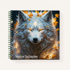 Cuaderno Lobo mágico blanco