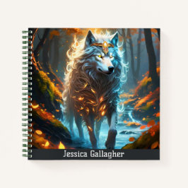 Cuaderno Lobo mágico blanco