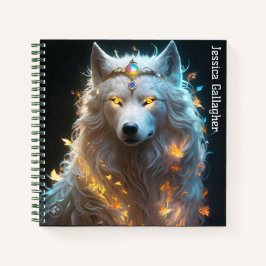 Cuaderno Lobo mágico blanco