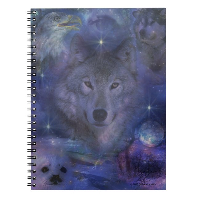 Cuaderno Lobo místico en el claro de luna (Frente)