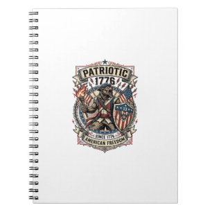 Cuaderno Lobo Patriota Patriótico Horror Monstruo Patriota