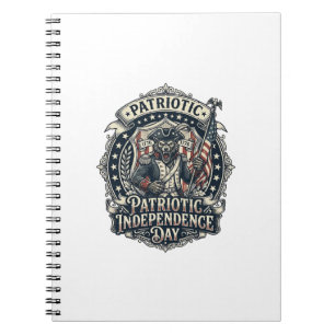 Cuaderno Lobo Patriota Patriótico Horror Monstruo Patriota