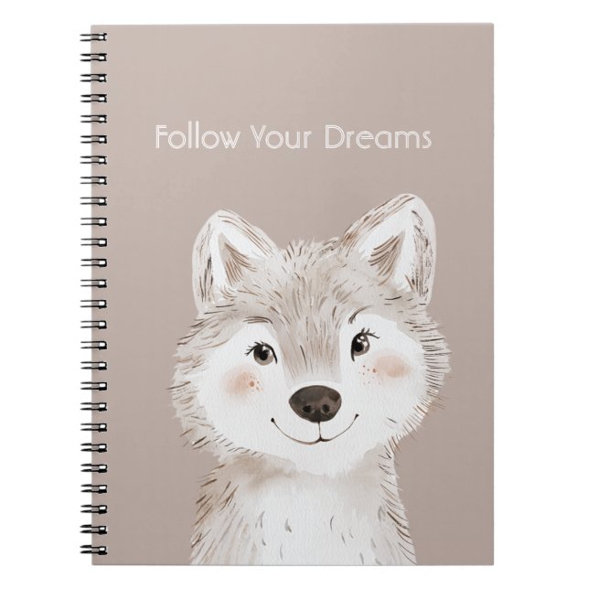 Cuaderno Lobo Sigue Tus Sueños (Frente)