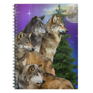 Cuaderno lobo y luna