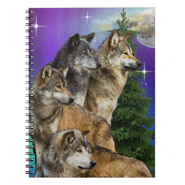 Cuaderno lobo y luna (Frente)