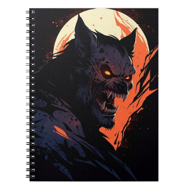 Cuaderno lobo y luna de sangre (Frente)