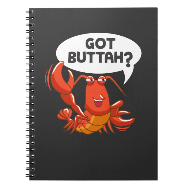 Cuaderno Lobster Sea Food Lover Got Buttah (Frente)