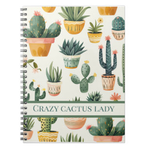Cuaderno "¡Loca cactus señora! texto sobre el diseño de un 