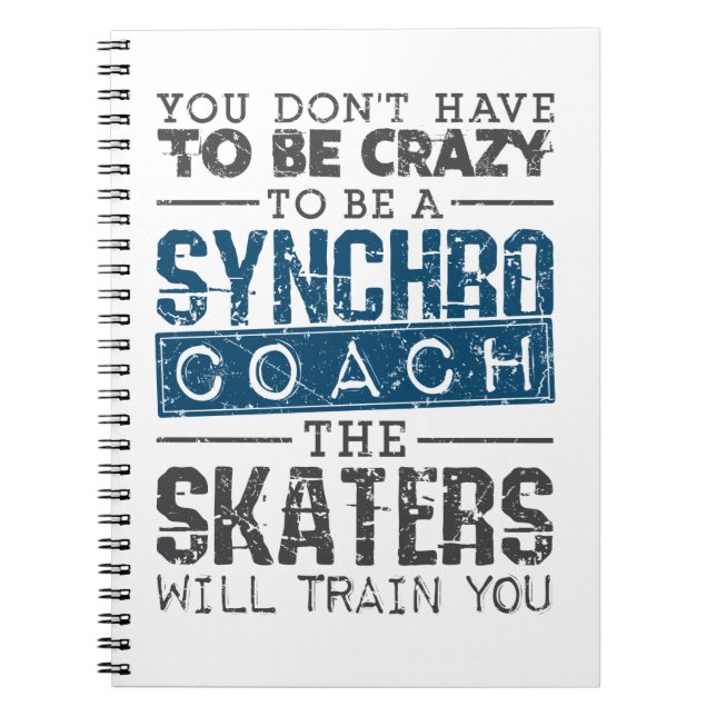 Cuaderno Loco del entrenador de patinaje sincronizado (Frente)