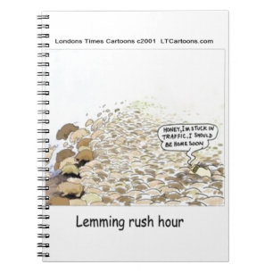Cuaderno Locura de Hora de Lemmings Divertido