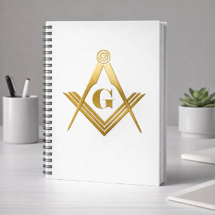 Cuaderno Logia Masónica Letra G Dorada