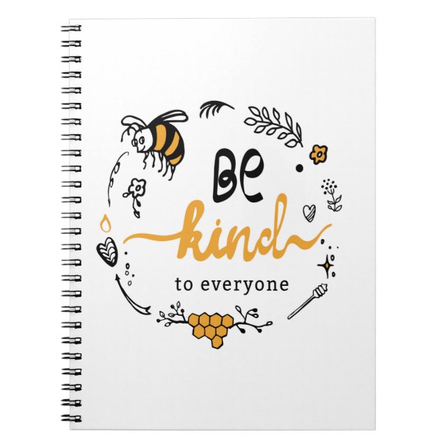 Cuaderno Logo brillante con abeja amable (Frente)