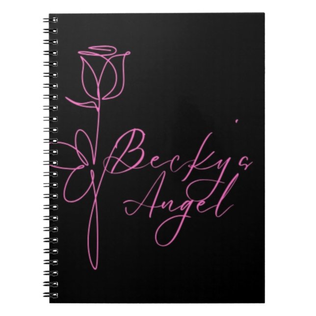 Cuaderno Logo de Becky Angel - Portátil de fotos espirales (Frente)