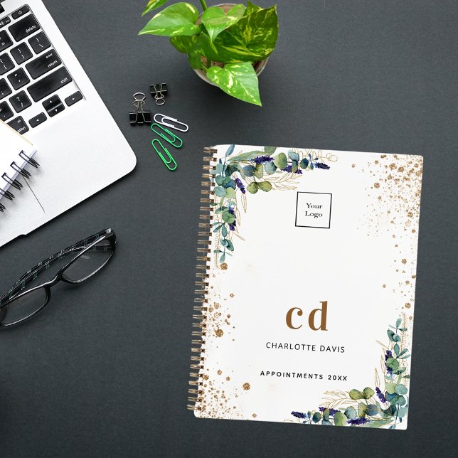 Cuaderno Logo de Eucalyptus greenerenery white business (Subido por el creador)