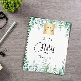 Cuaderno Logo de Eucalyptus greenery Business