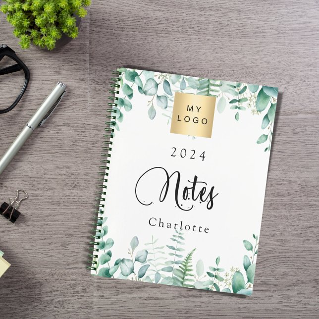 Cuaderno Logo de Eucalyptus greenery Business (Subido por el creador)