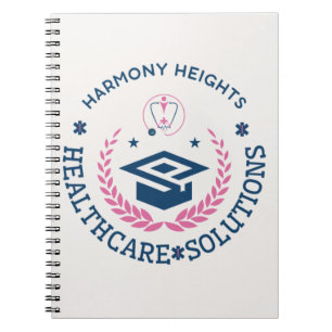Cuaderno Logo de Harmony Heights Healthcare Solutions Compa