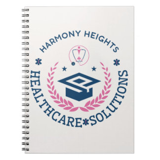 Cuaderno Logo de Harmony Heights Healthcare Solutions Compa