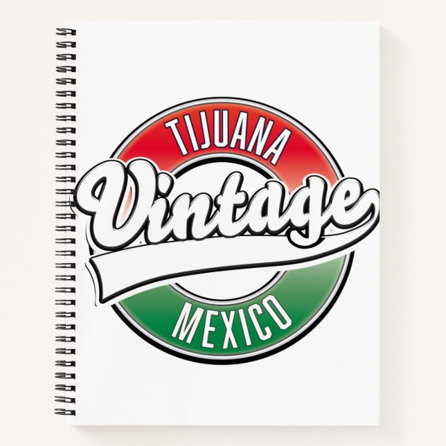 Cuaderno Logo de la cosecha de Tijuana méxico. (Anverso)