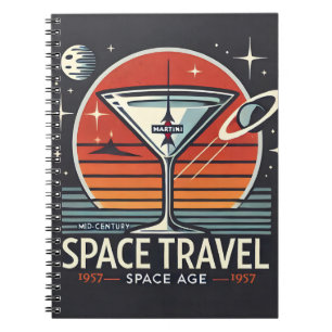 Cuaderno Logo de la era espacial Martini Space Travel 1957