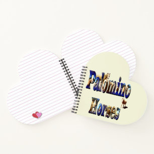 Cuaderno Logo de la imagen de los caballos de Palomino,