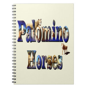 Cuaderno Logo de la imagen de los caballos de Palomino,