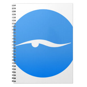 Cuaderno Logo de natación en camiseta