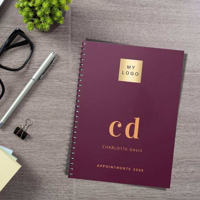 Cuaderno Logo de negocios de iniciales en monograma de Borg (Subido por el creador)